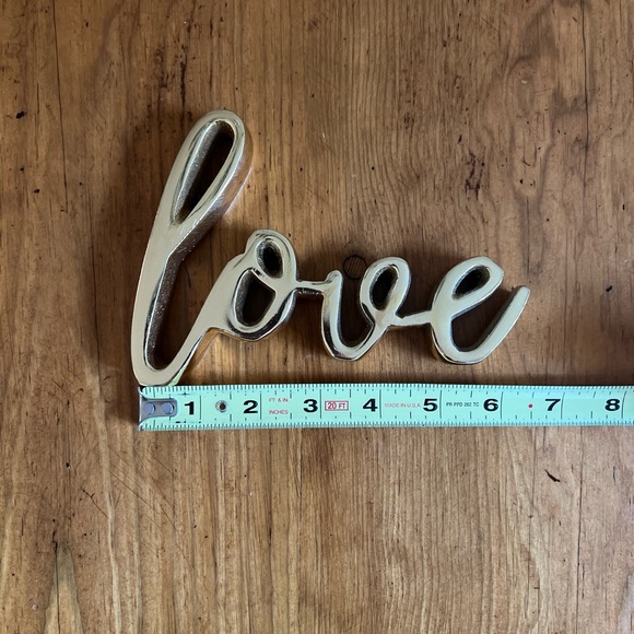 Brass Love Sign - Picture 5 of 6